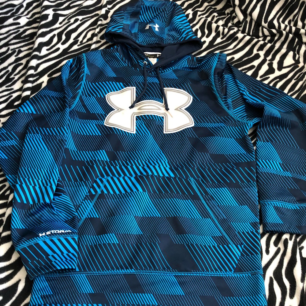 Under amour loose storm blue hoodie size small
